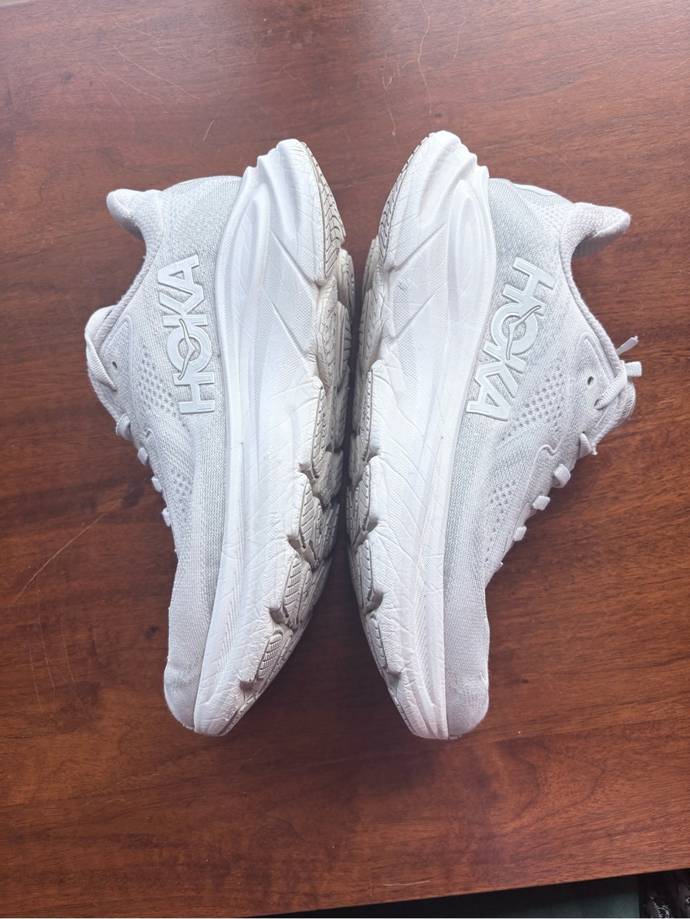 Hoka Women's Running Shoes Size 8B White Gray Sneakers - Picture 5 of 7